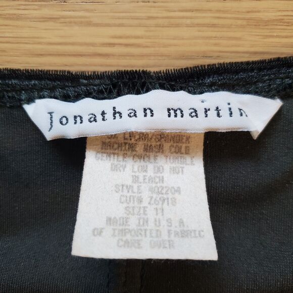 Vintage 90s Jonathan Martin Green Velvet Mini Dress - Picture 5 of 7